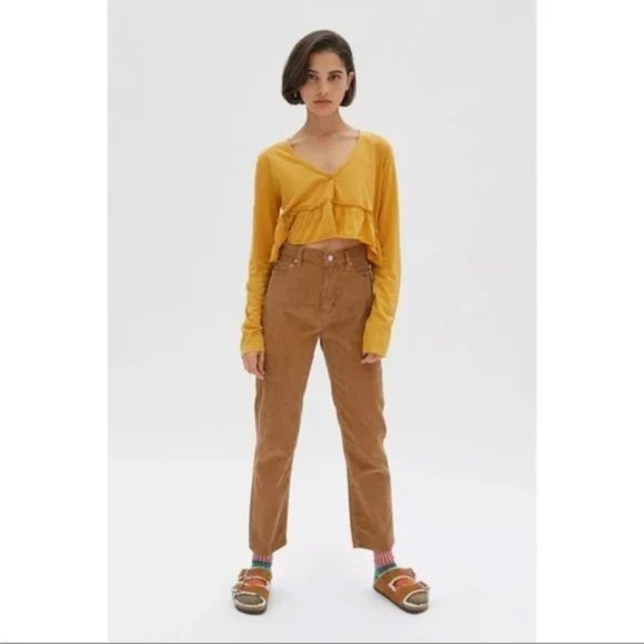Urban Outfitters Project Social T Tiered Peplum Ruffle Crop Top XS - Picture 4 of 4
